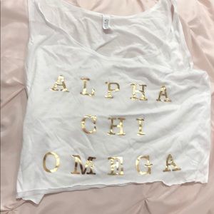 Flowy AXO Alpha Chi Omega Crop Top